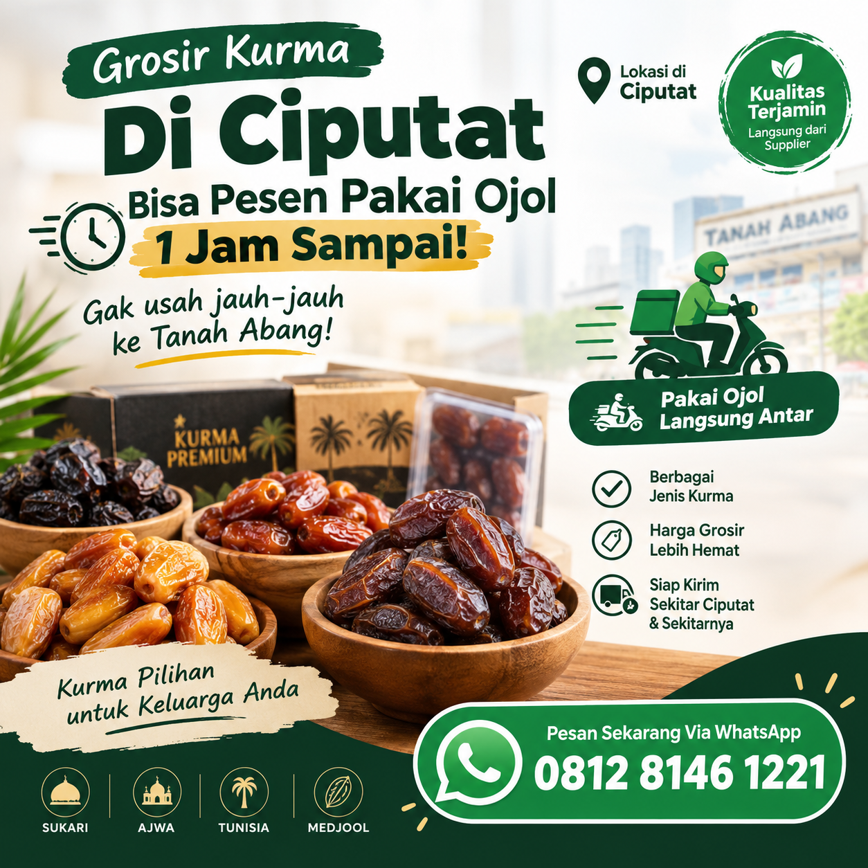 Berbagai macam kurma Grosir Kurma ID
